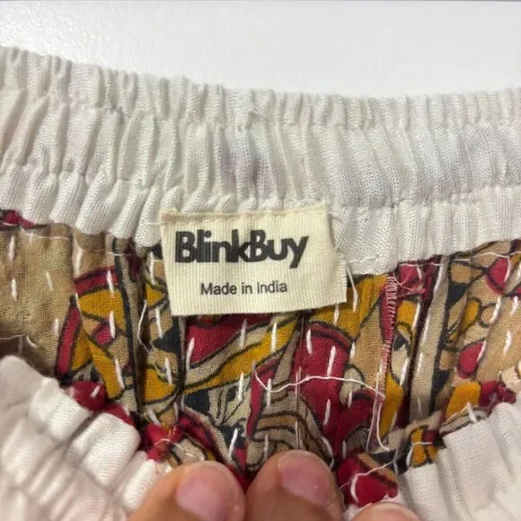 Kantha Blinkbuy Jogger Pants Multicolor Small to Large Boho Kantha Patchwork New - Picture 6 of 7